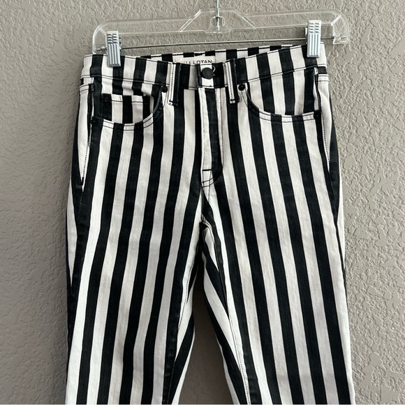 Nili Lotan Black & White Striped Jeans SZ 24 - Picture 3 of 10